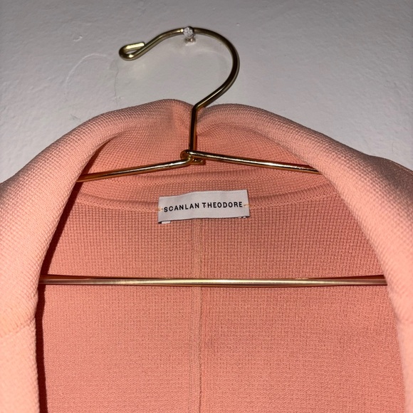 Scanlan Theodore Peach Double-Breasted Blazer – Luxury Tailored Piece - Picture 3 of 6